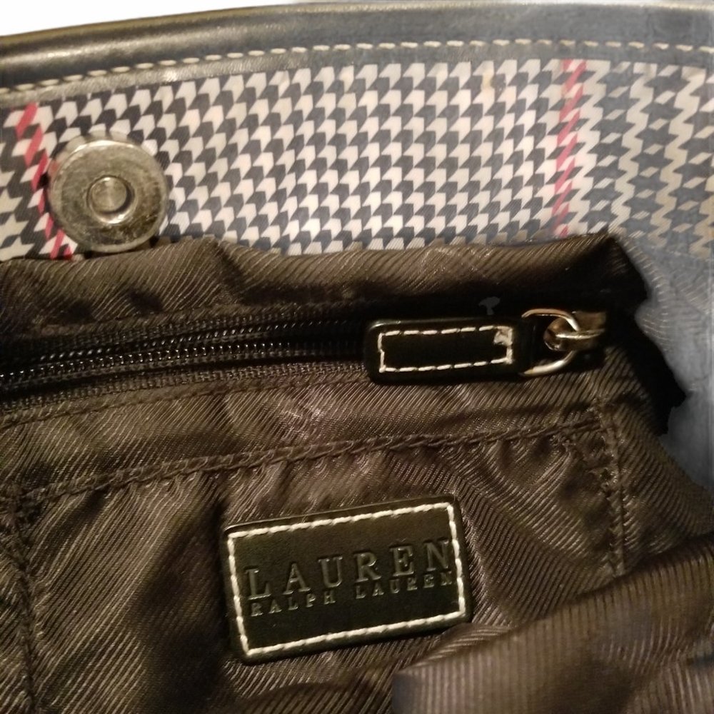 LAUREN RALPH LAUREN Houndstooth Tote (12" X 13") - Picture 4 of 6